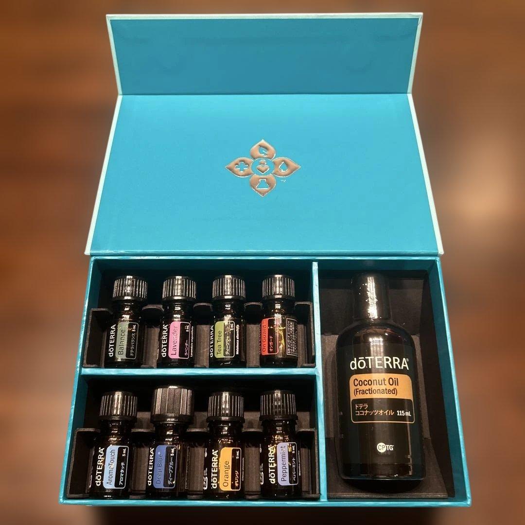 残量6〜8割】ドテラ アロマタッチキット 8本＋ココナッツオイル新品未