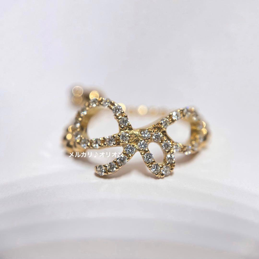 abheri アベリ yoshinob ヨシノブ K18リボン チェーンリング - メルカリ