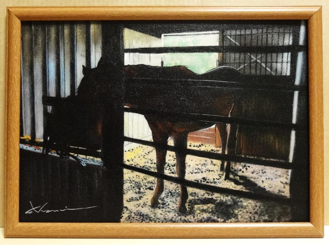 上鈴木正一 油彩画 B4サイズ『 存在 』新作原画 超オススメの作品です!!