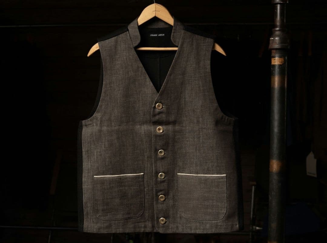 フランクリーダー　×　SLOW＆STEADY別注　ジャーマンデニムベスト　S