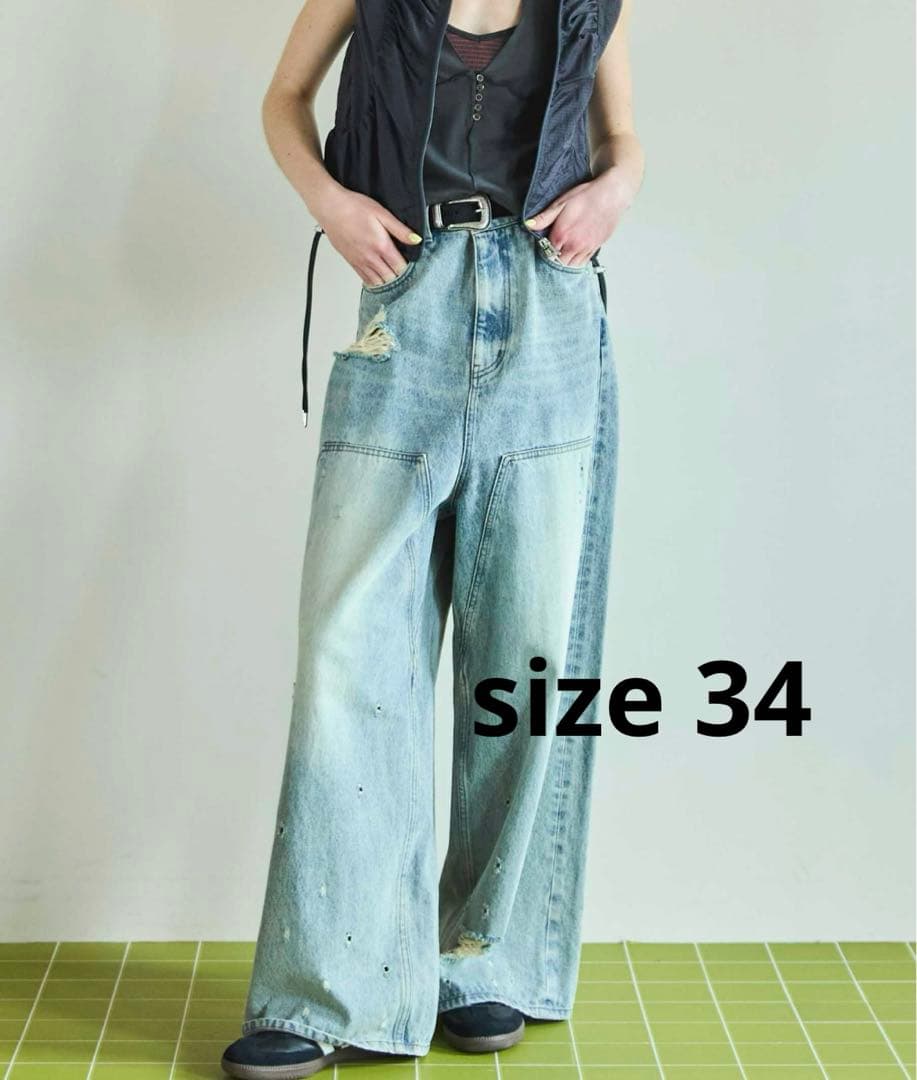 パンツ maisonspecial Baggy Denim Pants 34