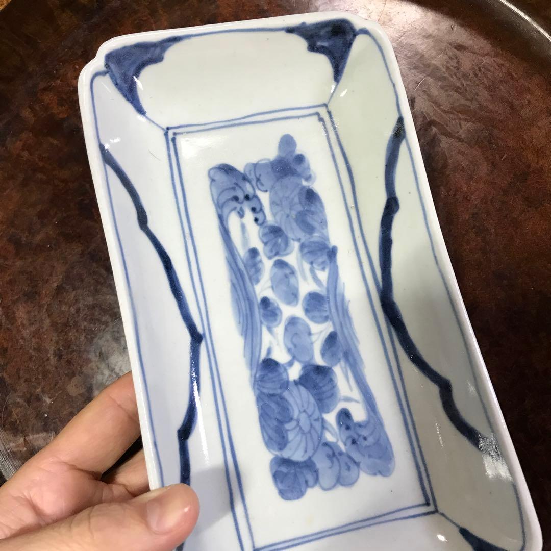 古伊万里 長皿 鮎皿 民藝 民芸 切込焼 波佐見 くらわんか 柿右衛門 藍