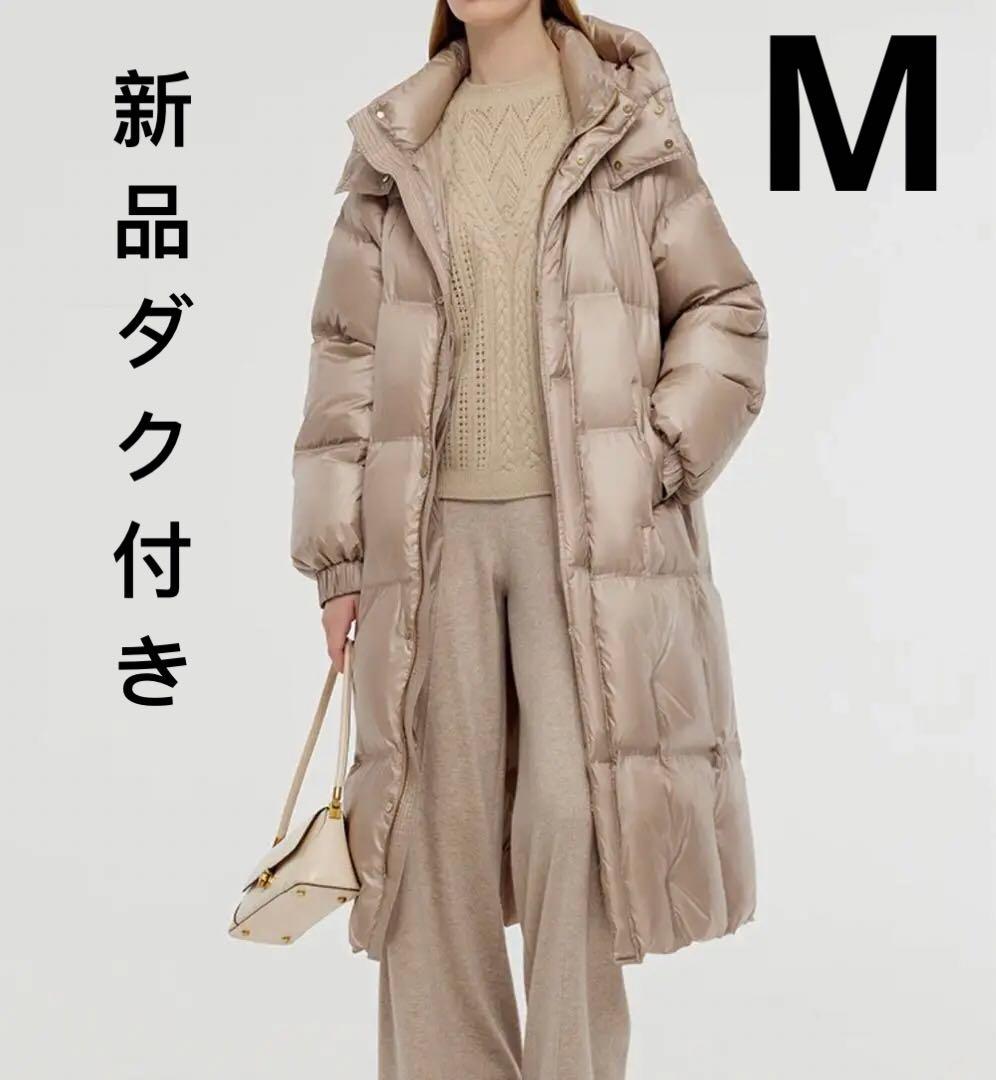 【新品ダク付き】GOELIA ローズゴールドフード付きロングダウンコート