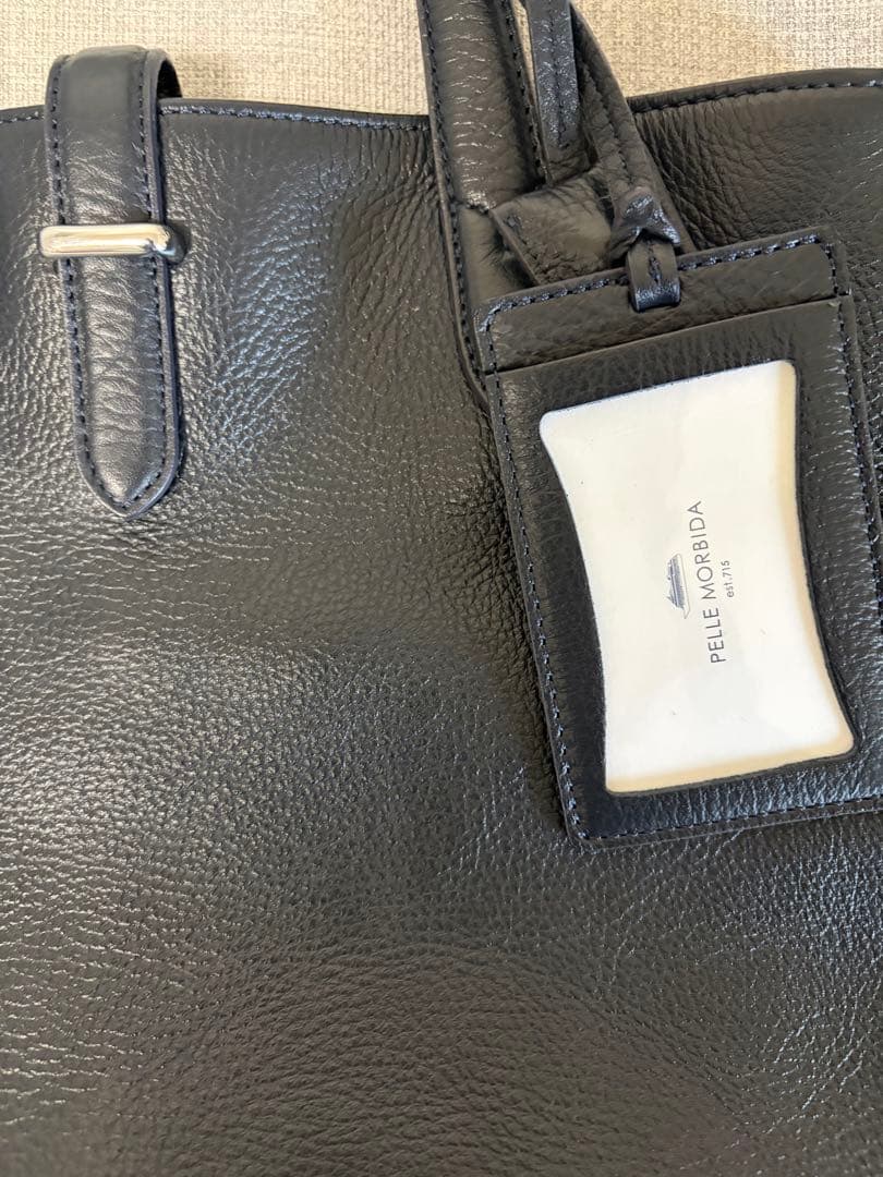 PELLE MORBIDA スリムトート MB069 ネイビー ペッレモルビダ - メルカリ