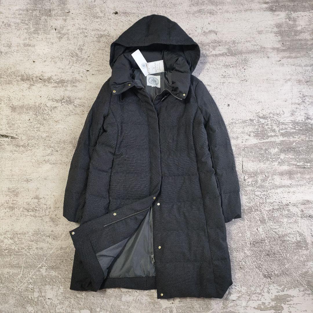 J.PRESS 未使用タグ付き グレンチェック ロング ダウン コート 9号