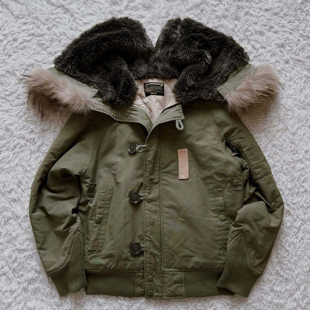 希少✨N-2B ミニタリー　ジャケット　y2k beams boy カーキ