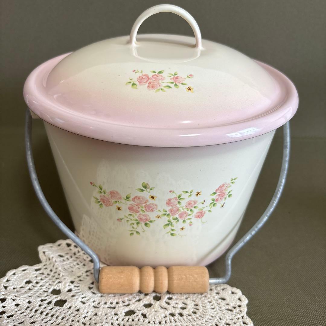 イマン　ホーロー製バケツ