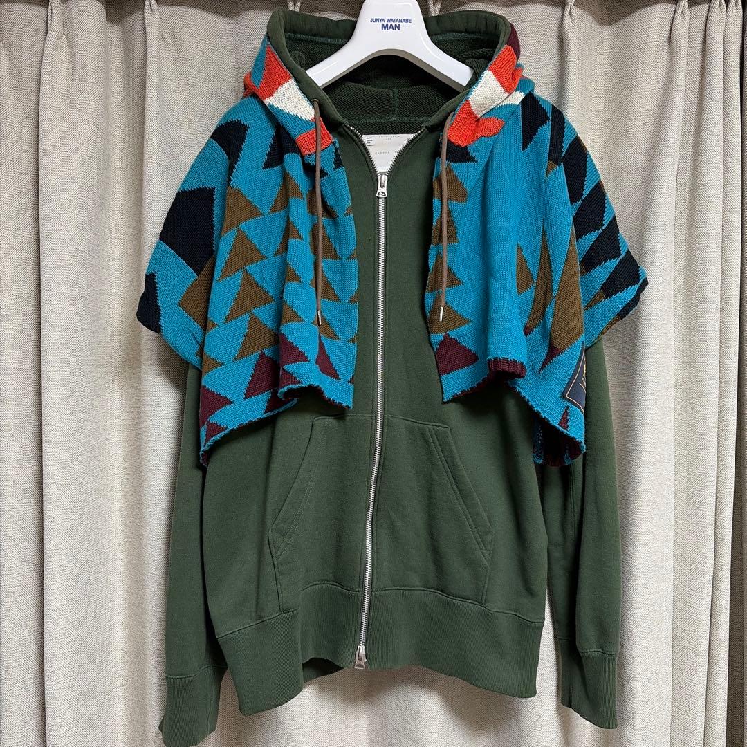 sacai ×PENDLETON レイヤードパーカー サイズ1