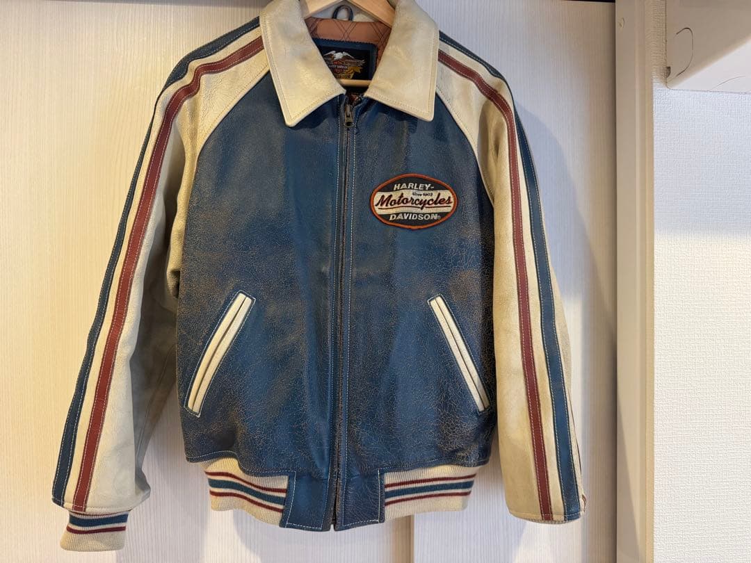 00‘s ハーレーダビッドソン 希少カラー　レザージャケット