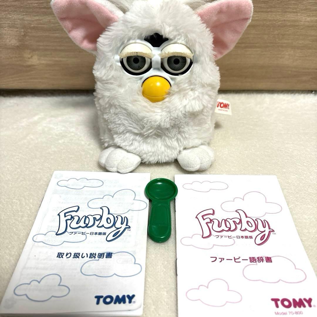 動作品 初代 ファービー TOMY製 日本語版 白 ホワイト - メルカリ