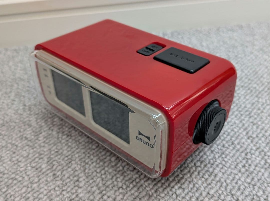 BRUNO LCD Retro Alarm Clock S レッド