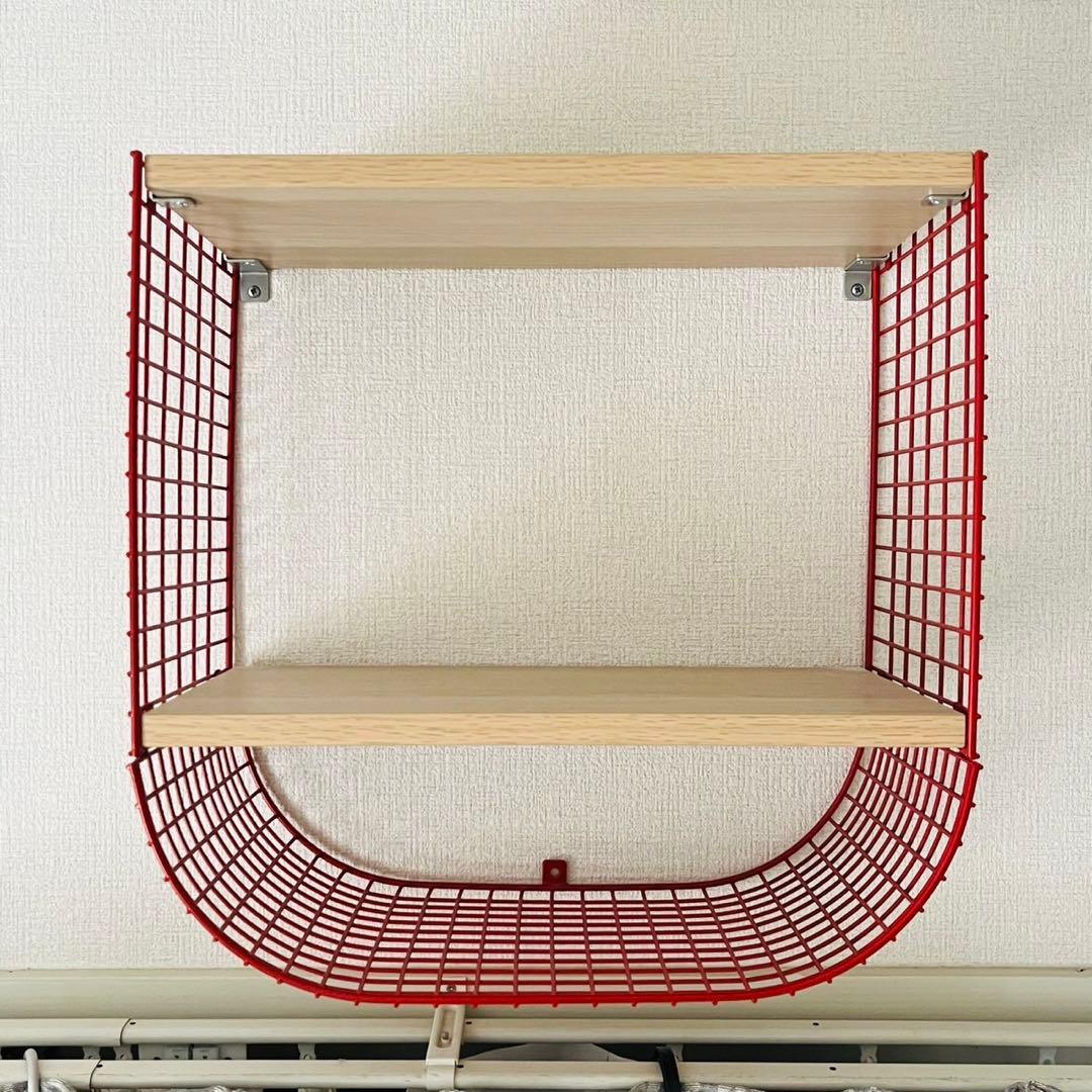 IKEAイケア ウォールシェルフSVENSHULT スヴェンスフルト 赤 - メルカリ