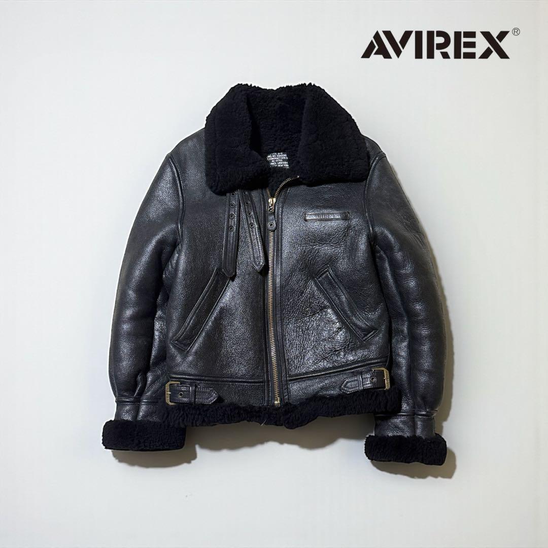 ✨希少美品✨ AVIREX B-3 フライトジャケット ブラック USA製 34