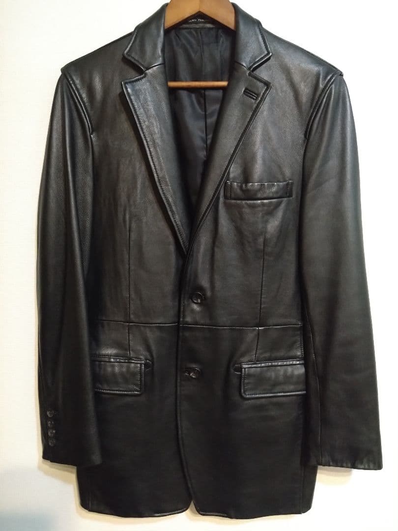 ★極美品 MENS TENORAS ブラックレザージャケット