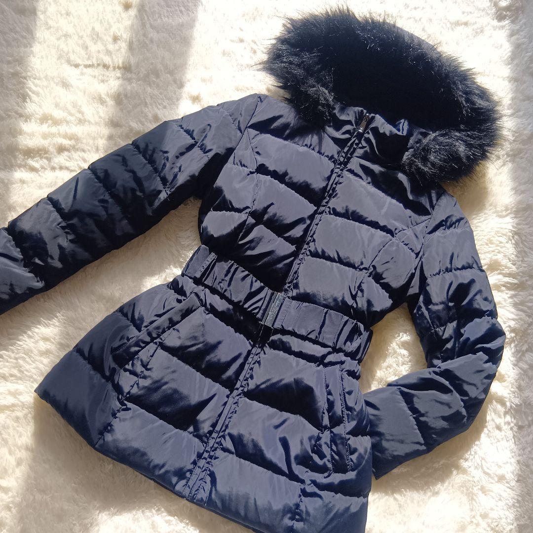 ローレンラルフローレン ダウンジャケット ベルト ファー ロゴ