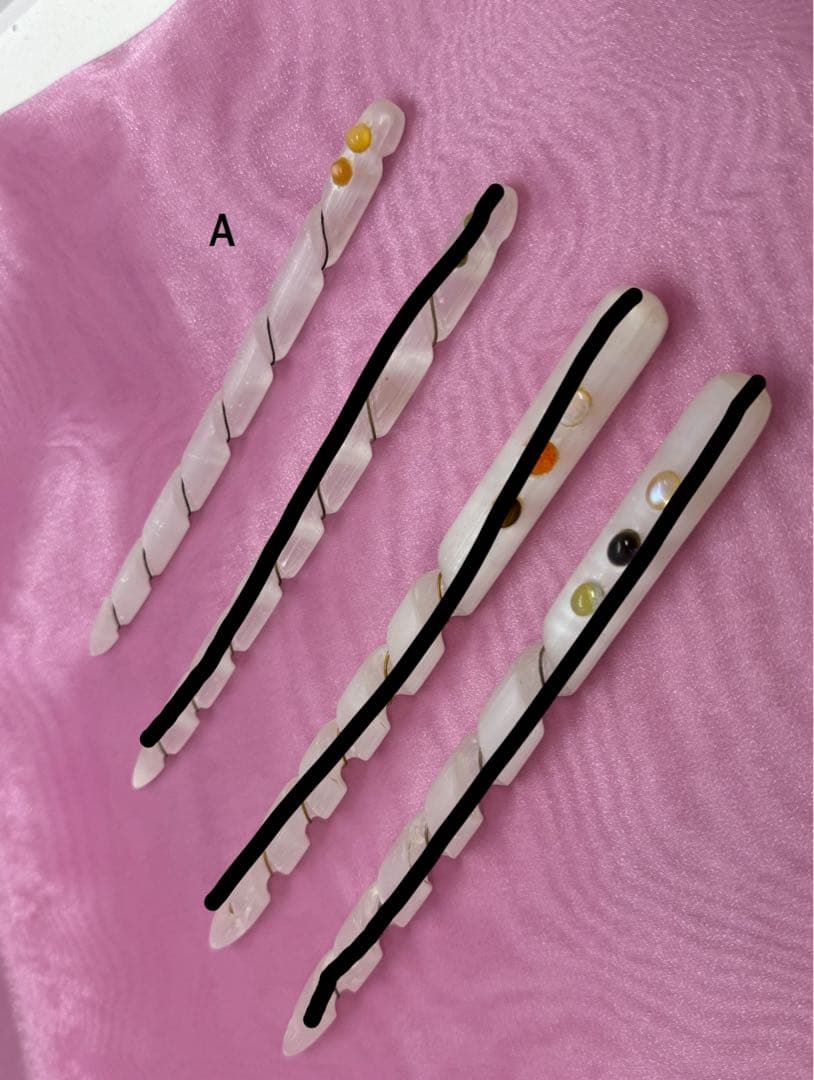 Ａ）パワーストーン半貴石『奇跡の光を宿すスパイラルワンド』