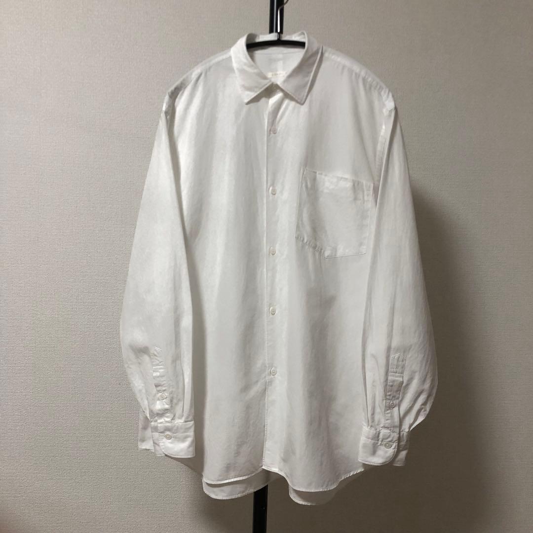 新型✨22aw 美品 サイズ2 コモリ シャツ　白　comoli