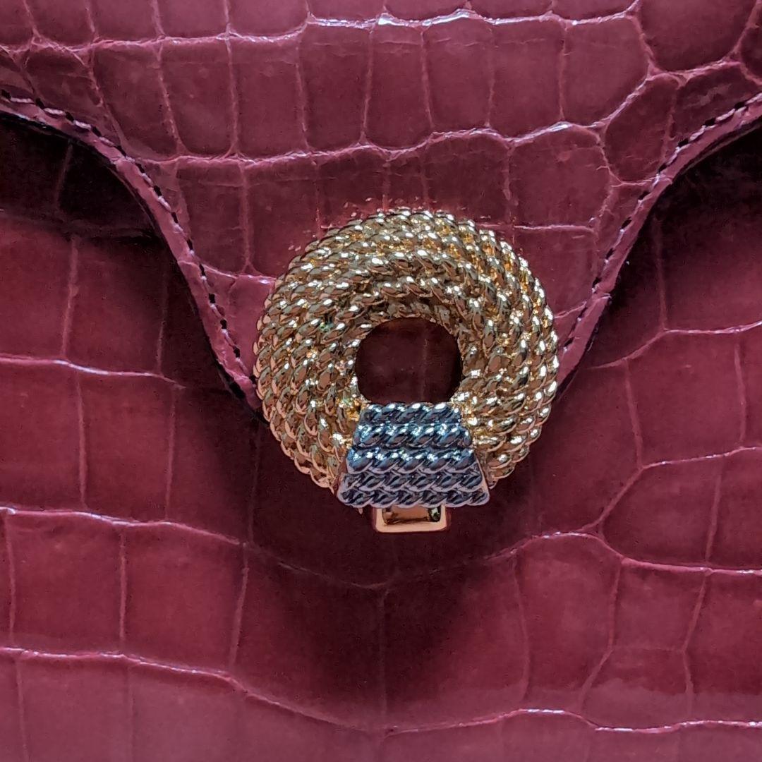 1日限定お値下げ クロコダイル ピンク ハンドバッグ ワニ革 JRA