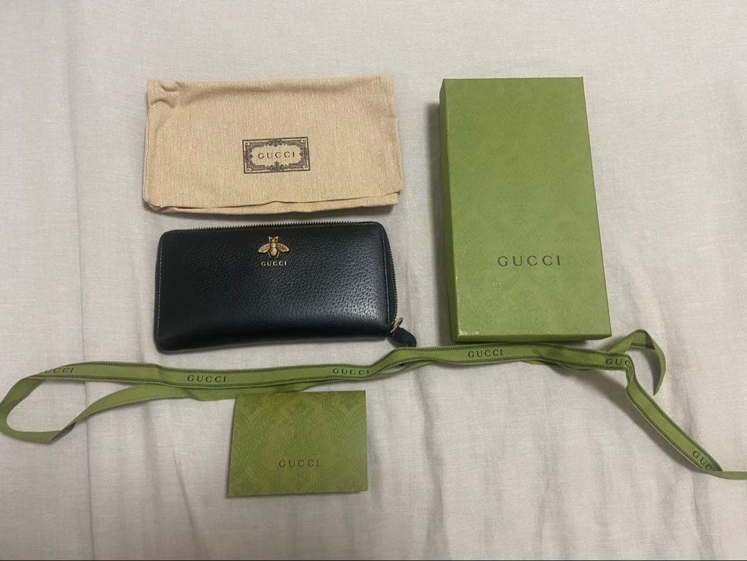 GUCCI グッチ 長財布 蜂bee ビー アニマリエ ユニセックス シリアル有