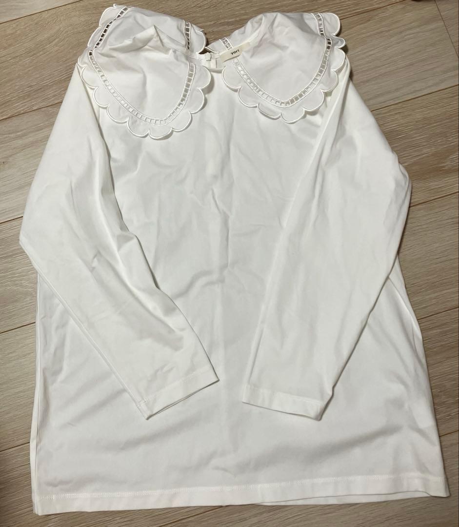 yori　ヨリ　スカラップカラーロンTee