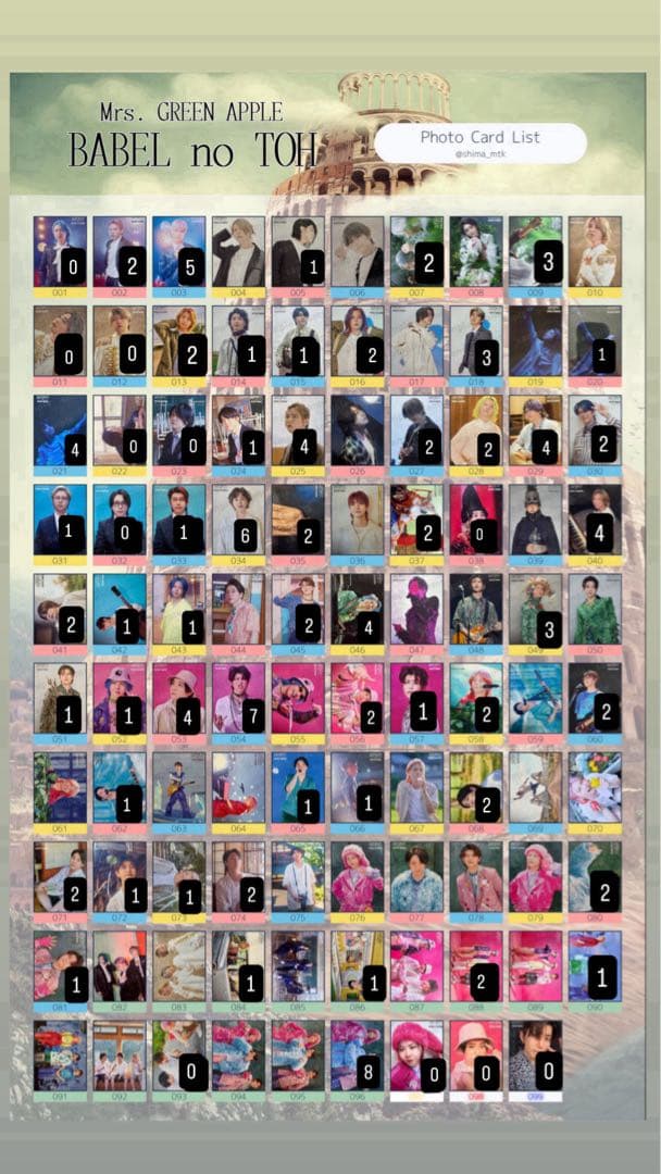 Mrs. GREEN APPLE ミセス バベルの塔 フォトカード - メルカリ
