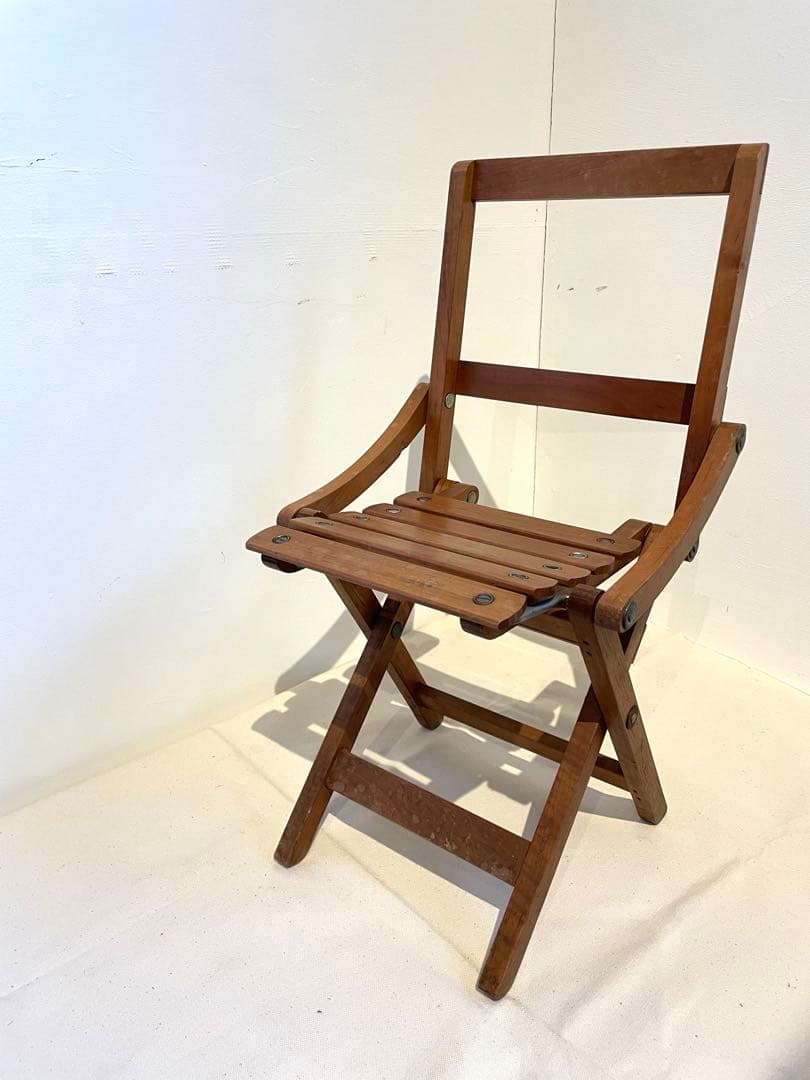 古道具　月光荘　木製　折りたたみ椅子