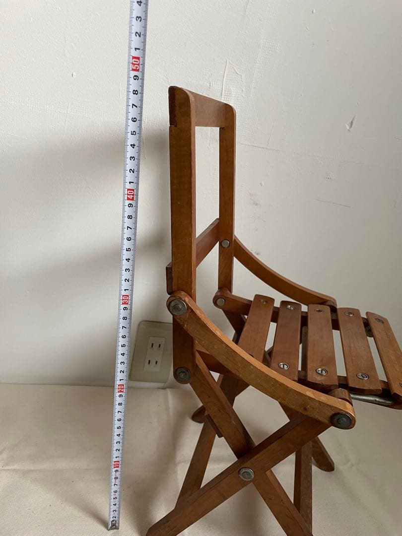 古道具 月光荘 木製 折りたたみ椅子