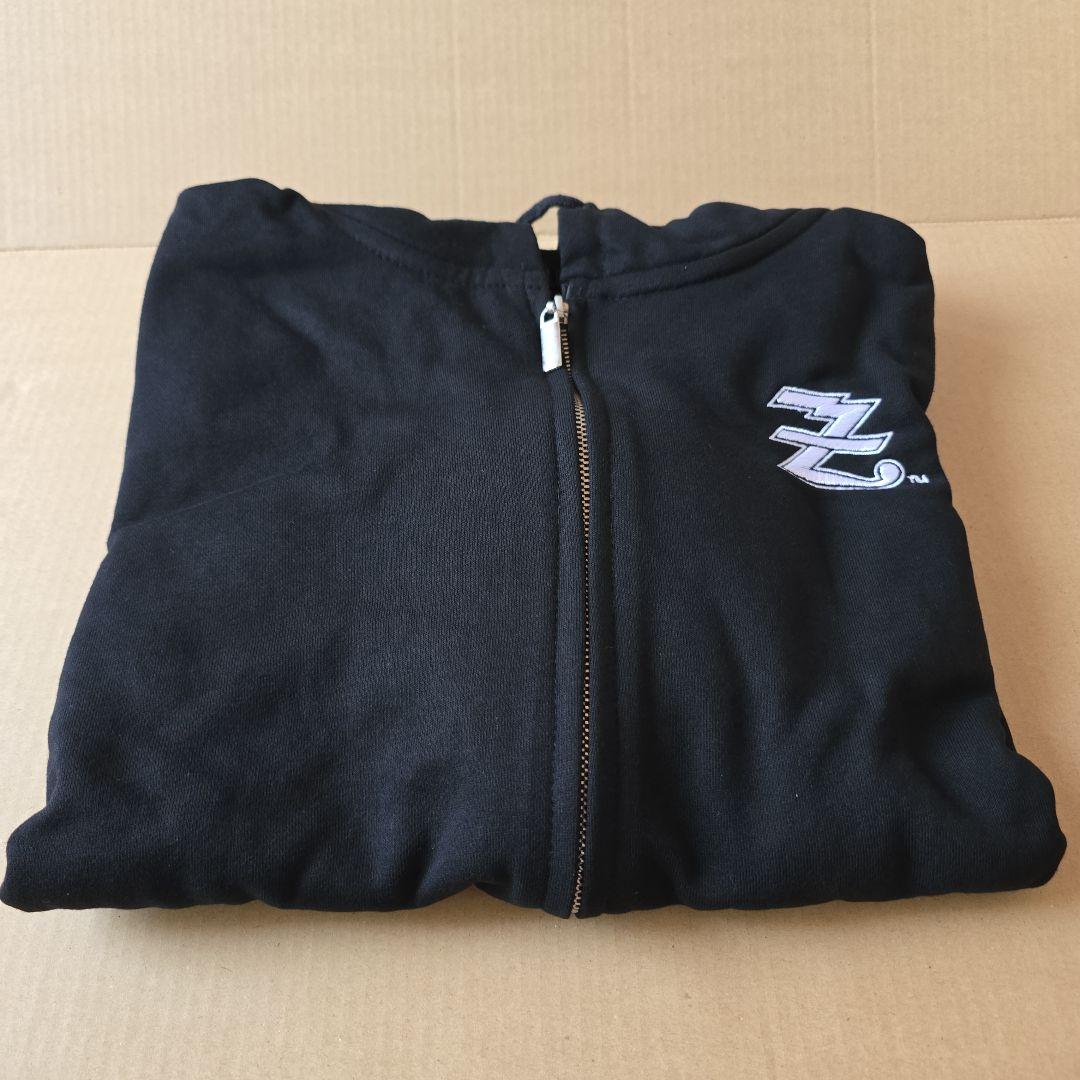 E.YAZAWA　パーカー(ロゴ星)　ブラック/シルバー　L 矢沢永吉 E.YAZAWA 刺繍 星 スウェット ジップアップパーカー ブラック