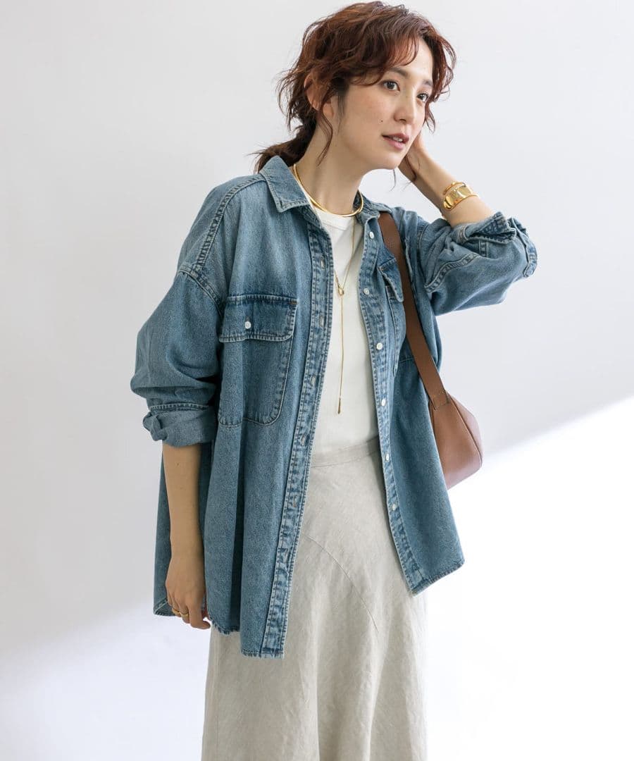 リヴドロワ 【MONN.:.(モン)】ビッグデニムシャツ ブルー - メルカリ