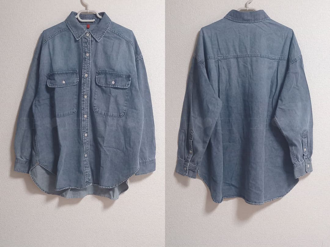 リヴドロワ 【MONN.:.(モン)】ビッグデニムシャツ ブルー - メルカリ