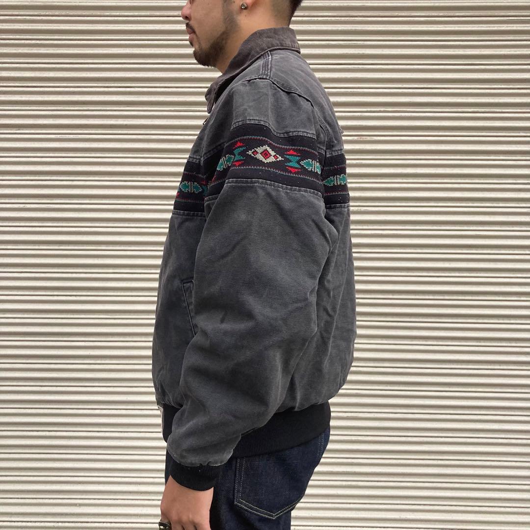 90s カーハート サンタフェ ネイティブ柄 チマヨ柄 ブラックダック