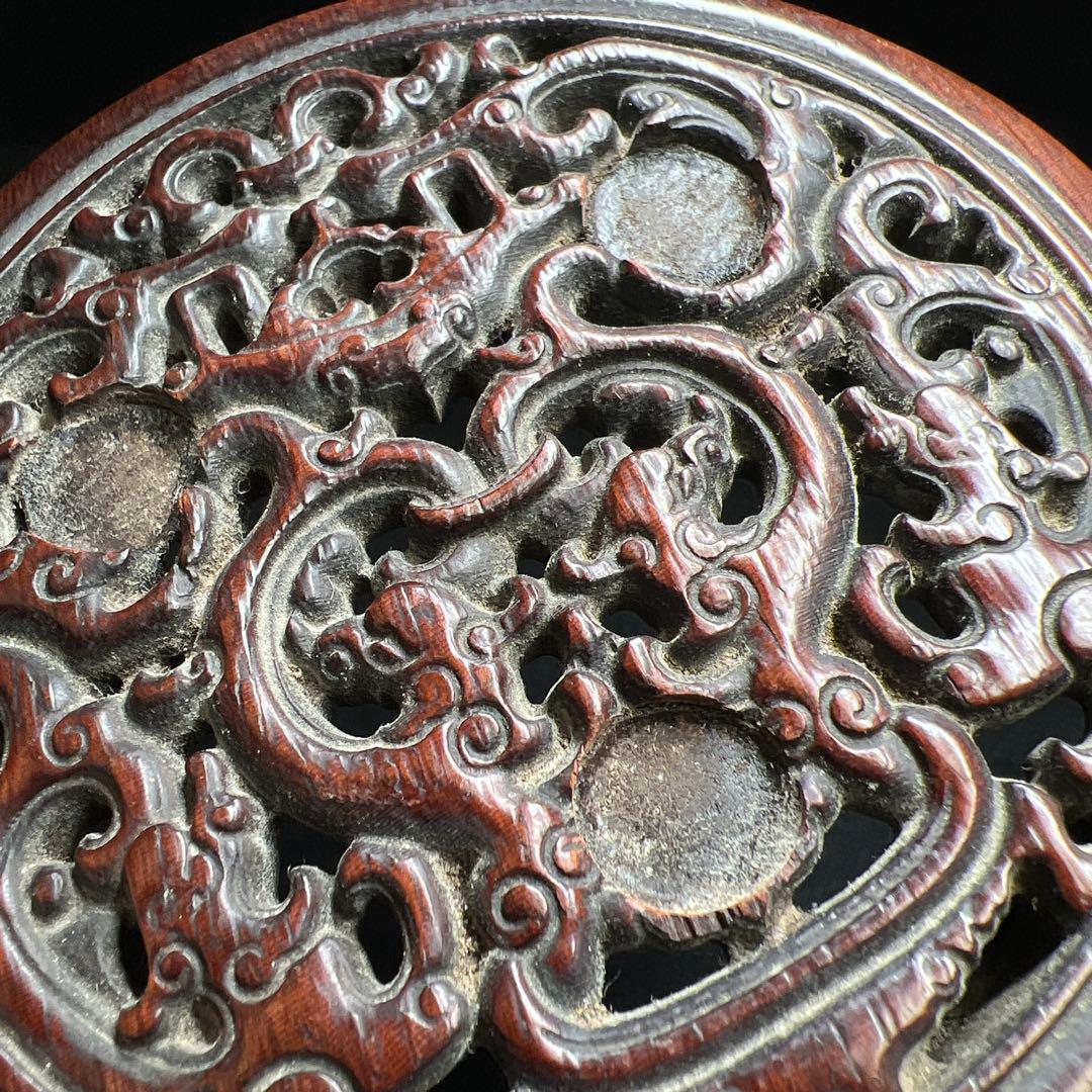 中国明時代 龍泉窯 白砡摘唐木台青磁香炉 木箱付 東Y8-0128☆2Fトカサ