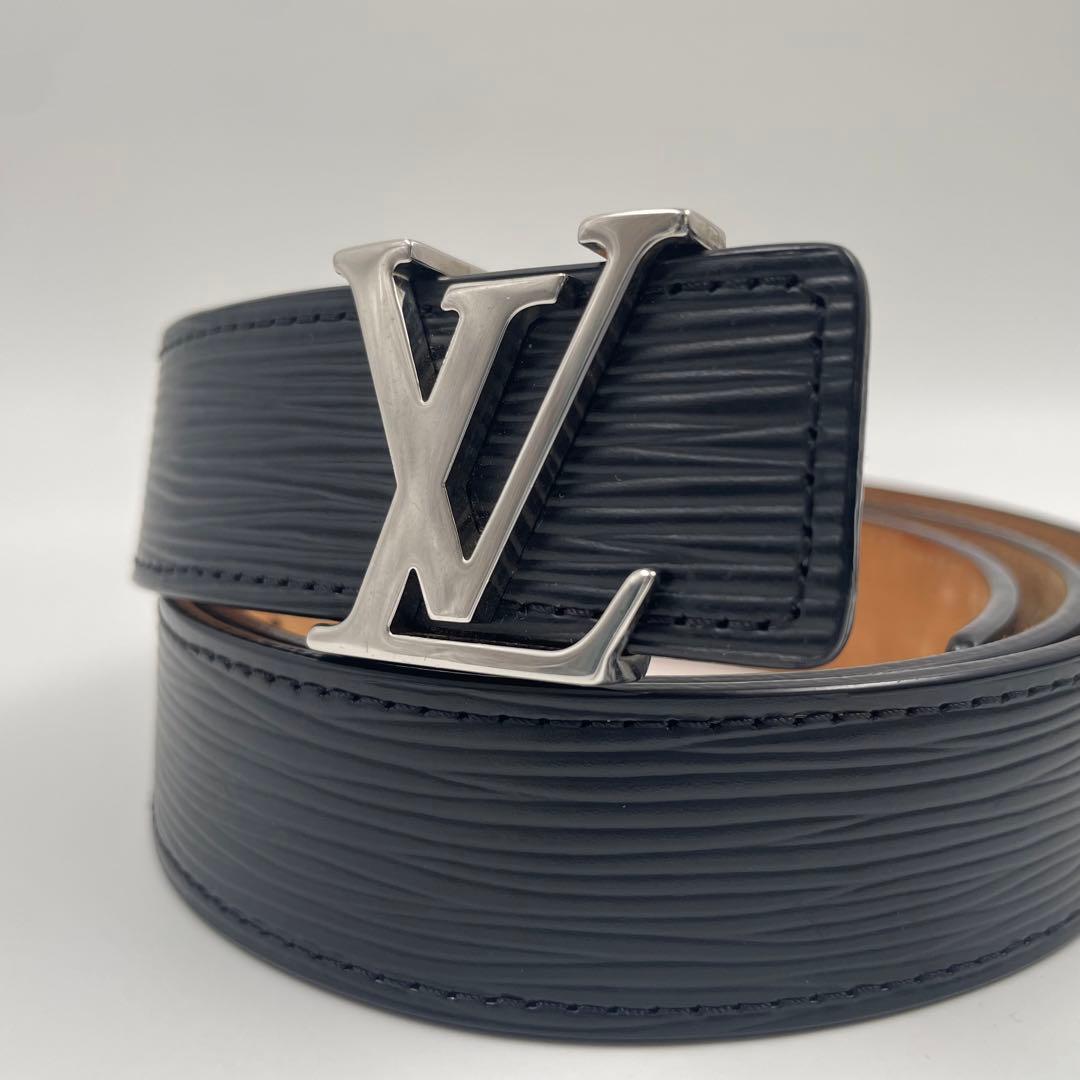 【✨美品】ルイヴィトン ベルト サンチュール LV イニシャル エピ ブラック