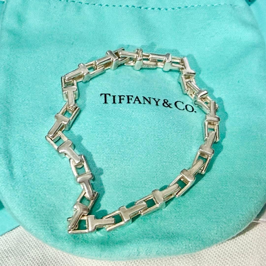 【確実正規品】Tiffany ティファニー　Tチェーン　 Tナローブレスレット