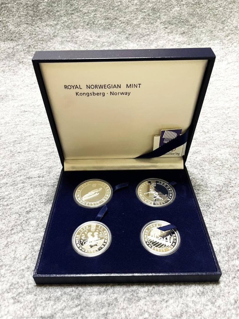 【未開封】1994年リレハンメル冬季オリンピック 記念銀貨4枚セット No.5
