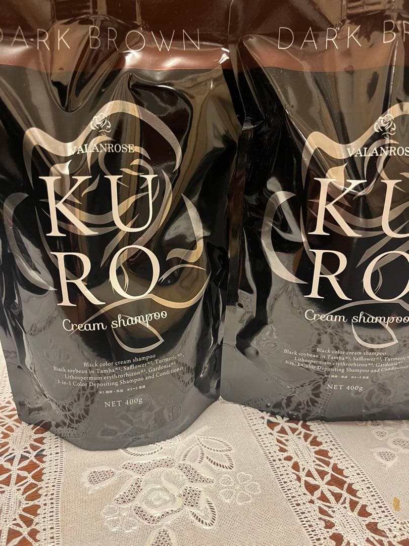 カ*ル様 新品未開封　VALANROSE　KURO 400g ダーク・ブラウン VALANROSE KURO クリームシャンプー ダークブラウン 400g｜Yahoo