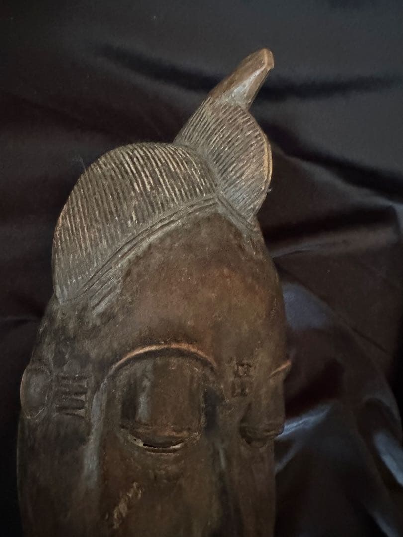 アフリカ コートジボワール バウレ族 木製 仮面／アンティーク - メルカリ