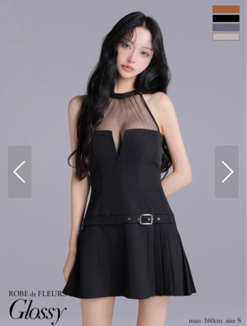 【新作】ROBE de FLEURS Glossy ローブドフルールキャバドレス