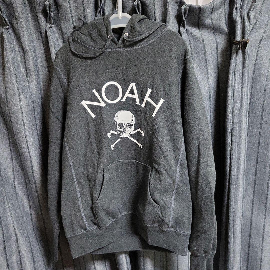 NOAH スカルプリント パーカー グレー