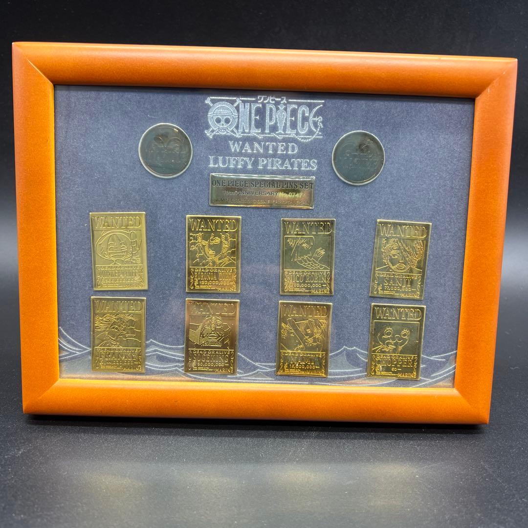 ONE PIECE ワンピース10周年記念ピンズセット 手配書 シリアル入