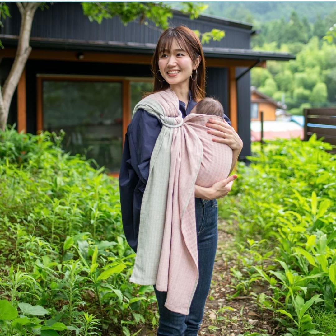 北極しろくま堂　スリング　抱っこ紐　キュットミー823 Hishiもも×オリーブ