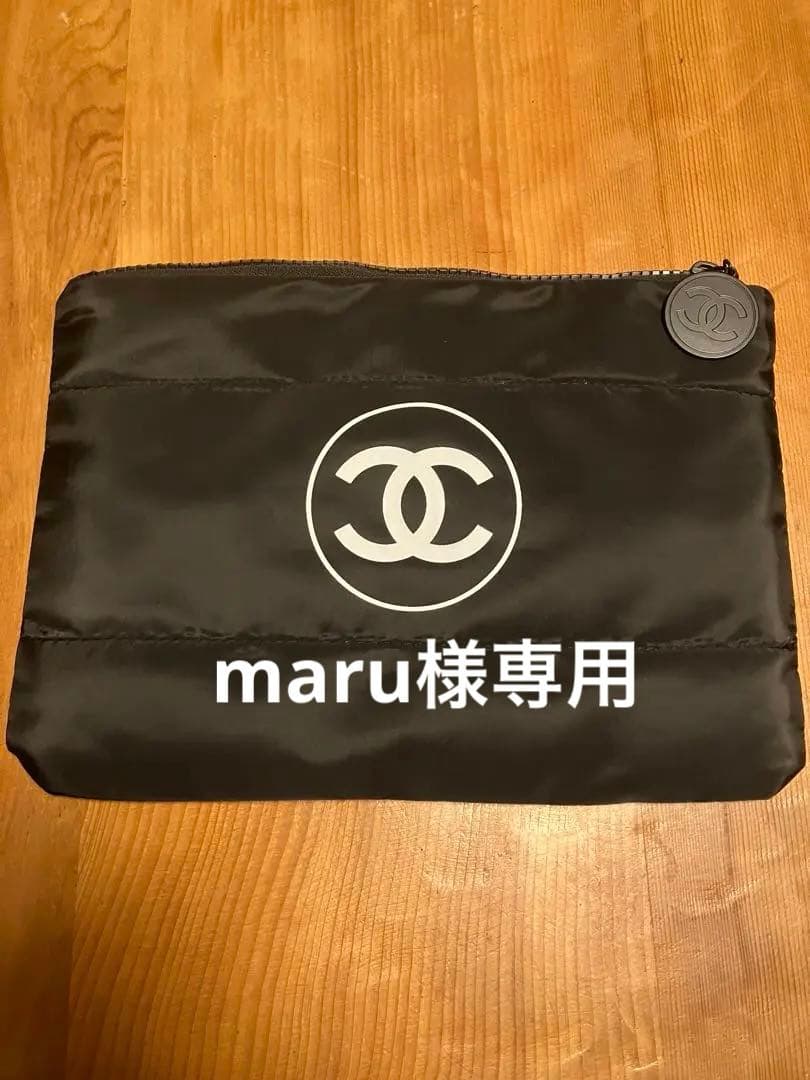 非売品】CHANEL シャネル ノベルティ ブラック ナイロンポーチ - メルカリ