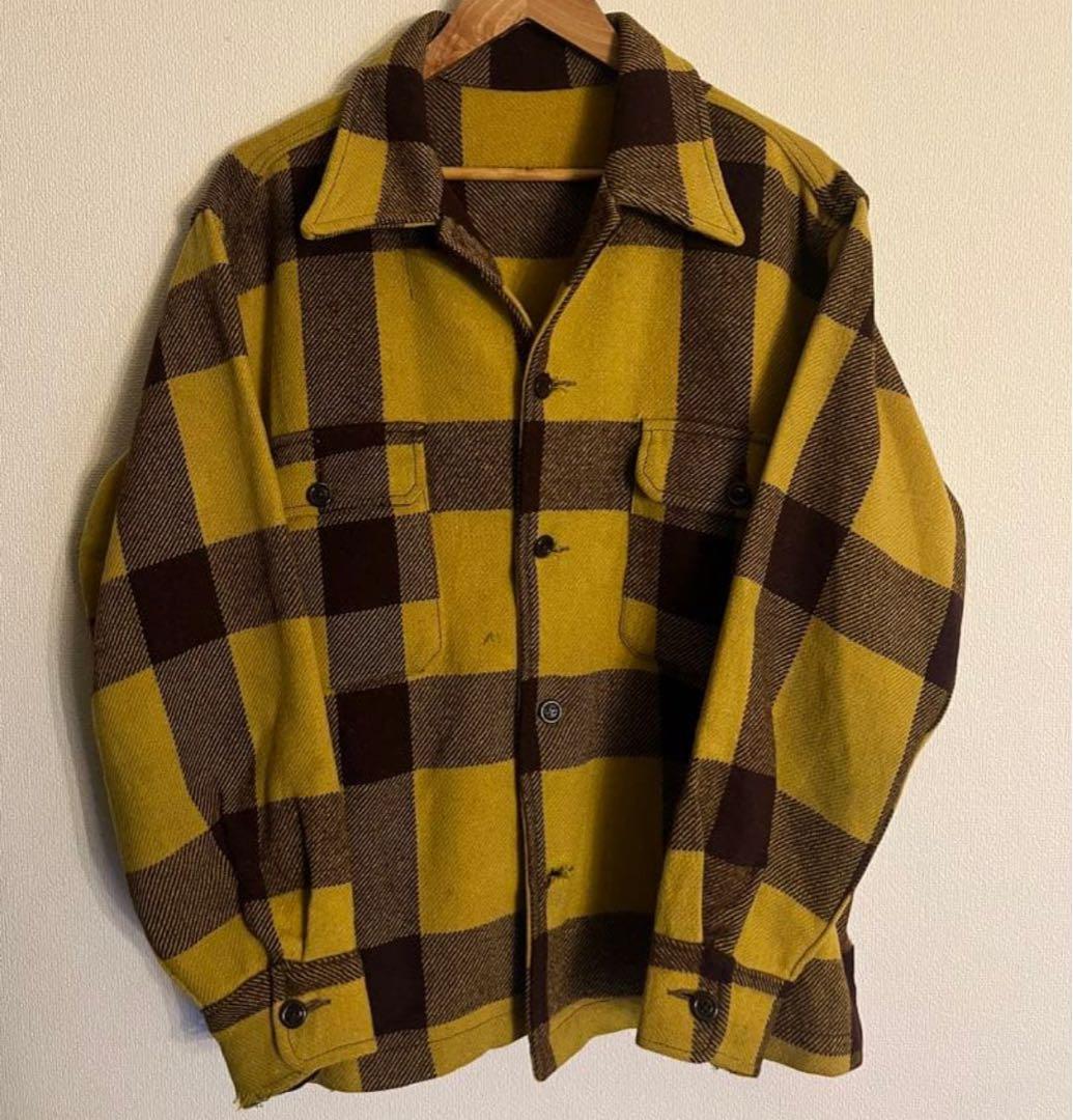 【50s】 ウールネルシャツ vintage値下げ可能