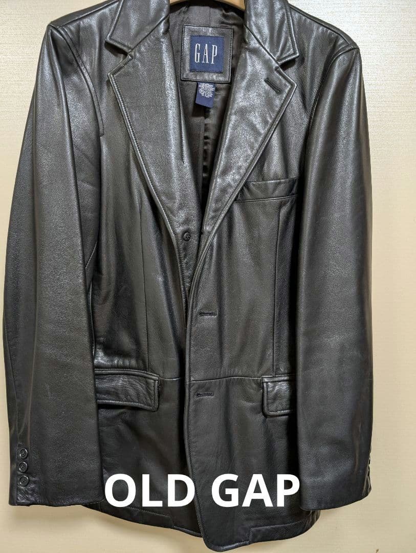 OLD GAP 黒 牛革 レザージャケット Vintage