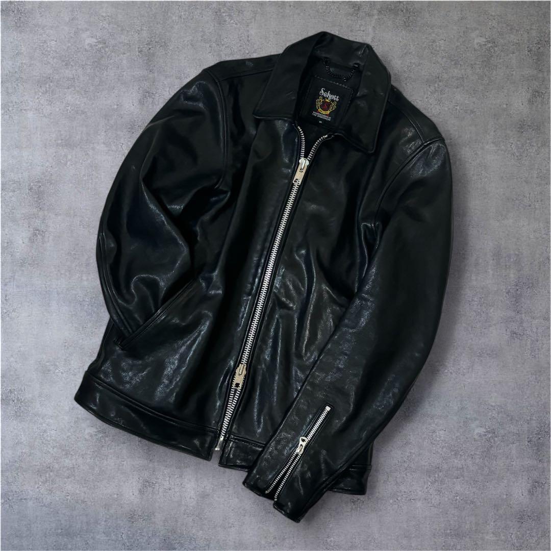 Schott / シングルブレスト ライダースジャケット schott（ショット）の「Schott/ショット SINGLE BREST RIDERS/シングル