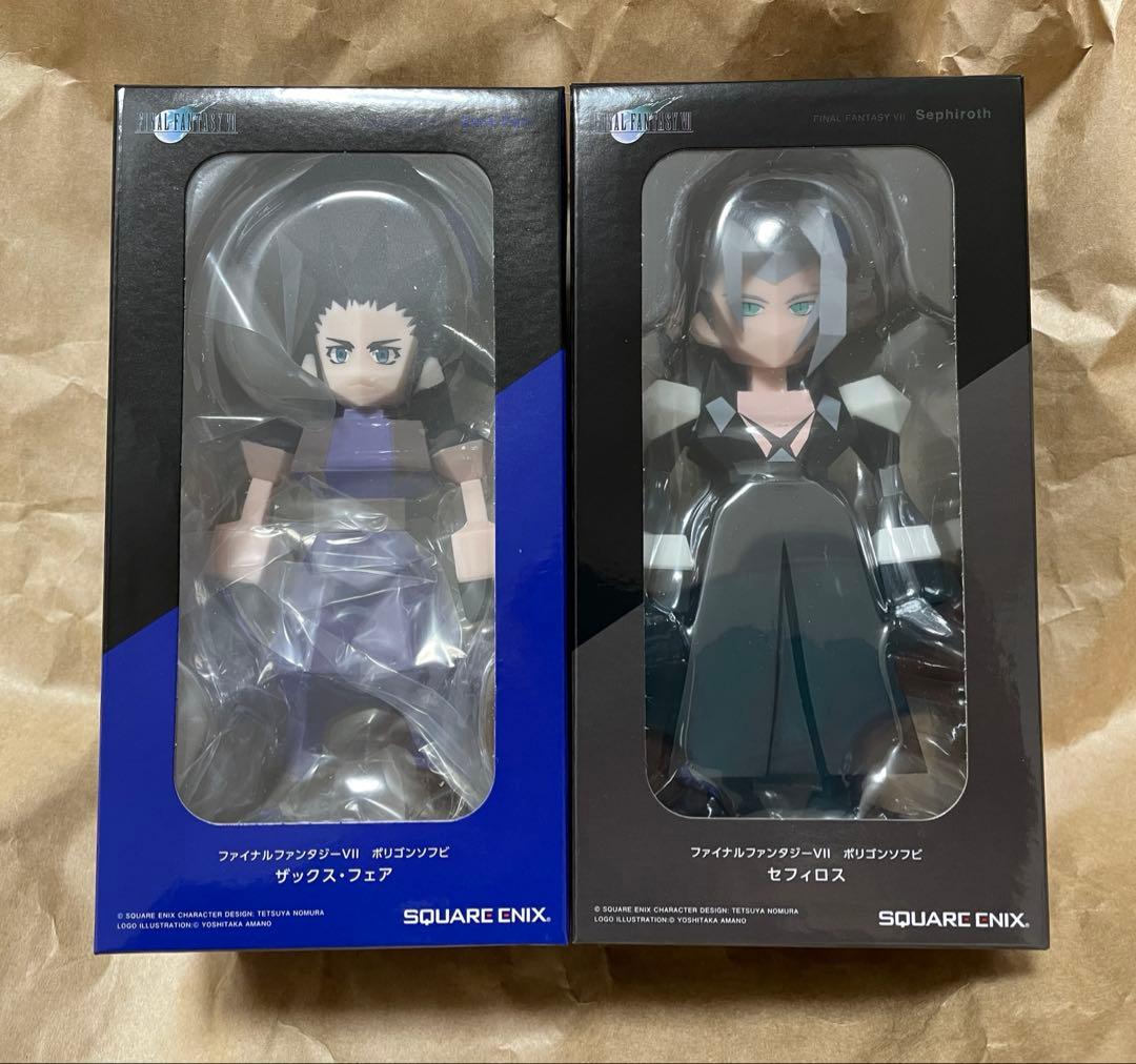 ファイナルファンタジー7 ポリゴンソフビ　セフィロス　ザックス　セット Amazon.co.jp: FINAL FANTASYVII ポリゴンソフビ ザックス・フェア