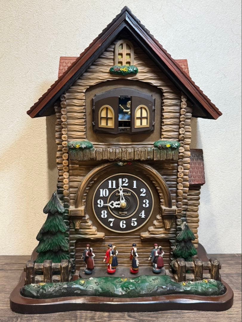 本日限定値下げ【送料込み】リズム時計工業　置き時計 からくり時計 花のワルツ