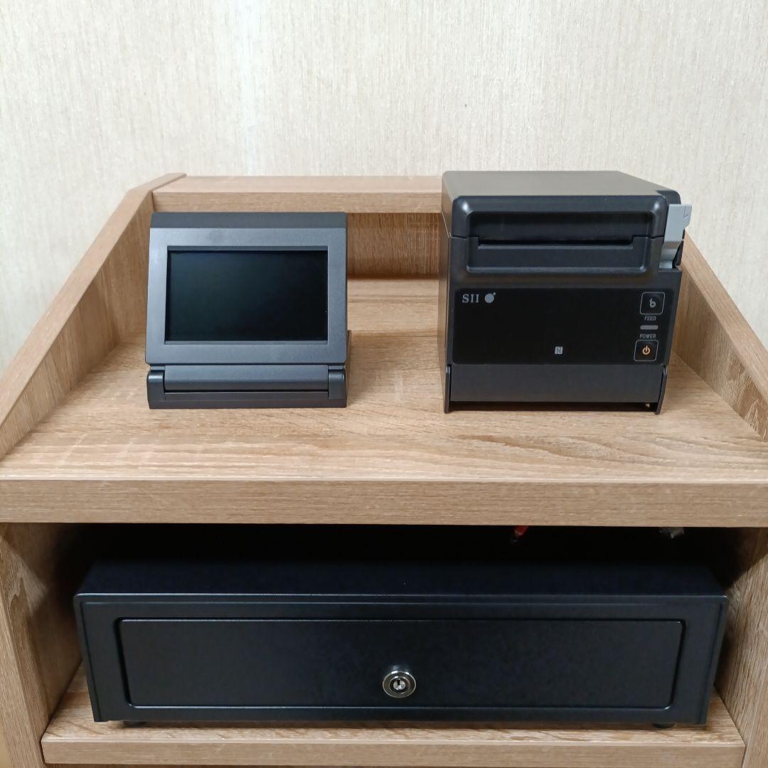 【スマレジ対応】POSレジセット　ドロア　プリンター　ディスプレイ スマレジ対応】お手軽POSレジセット コンプリートセット iPadスタンド
