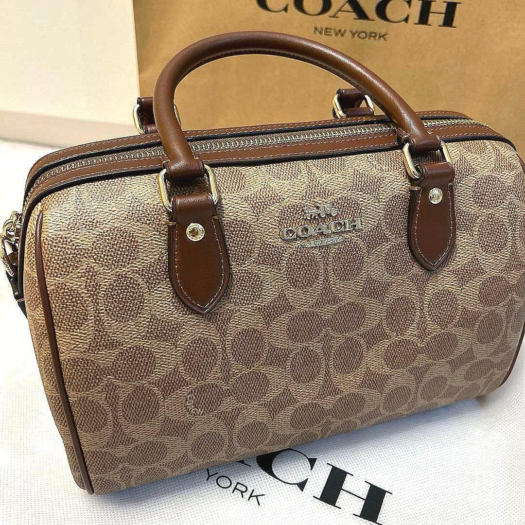COACH コーチ ショルダーバッグ シグネチャー プレゼント ボストンバッグ