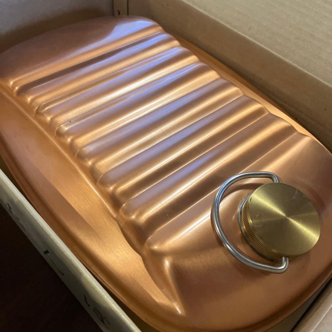 純銅 湯たんぽ 銅製 2.3L 暖房器具防寒器具こたつ就寝時